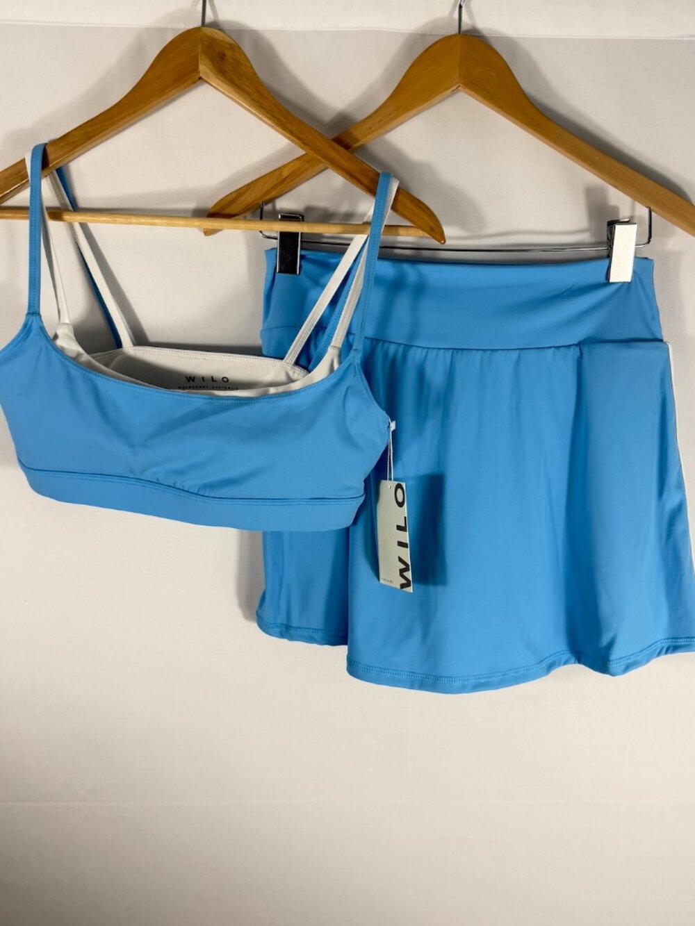 WILO THE LABEL 2PK Tennis Skort Set Azure NWT Matching Athletic Outfit